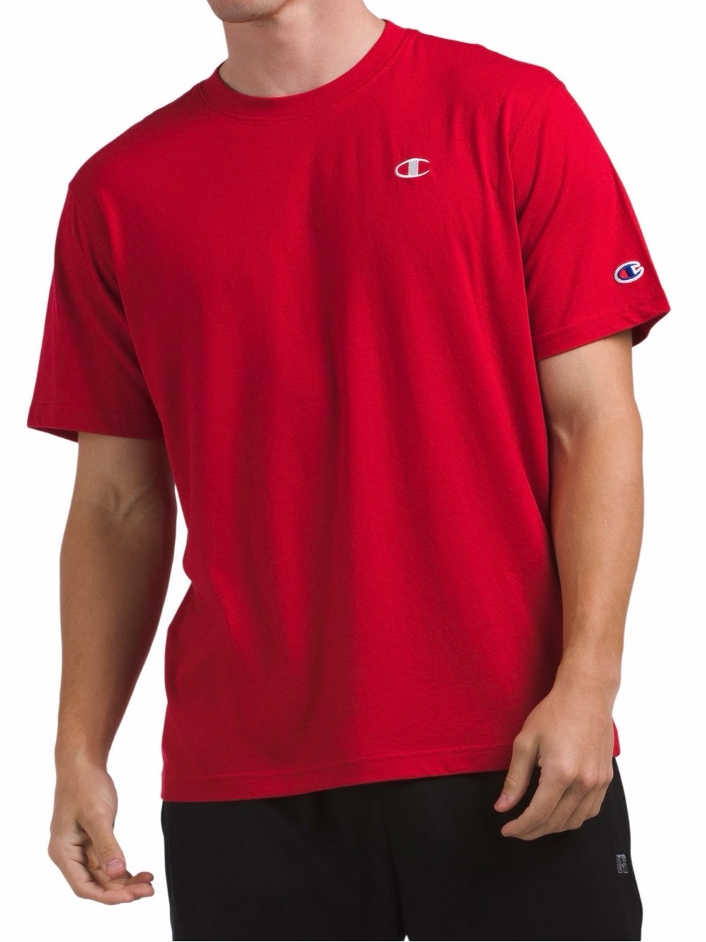 Champion Red Crewneck Short Sleeve Tee Shirt